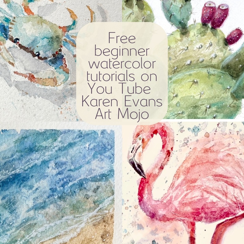 Free Watercolor Beginner Tutorials - fun and therapeutic :)